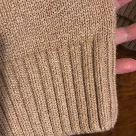 Tommy Hilfiger Men's XL 2009 Sweater NWT sherpa collar 1/4 zip oatmeal color - Picture 7 of 12